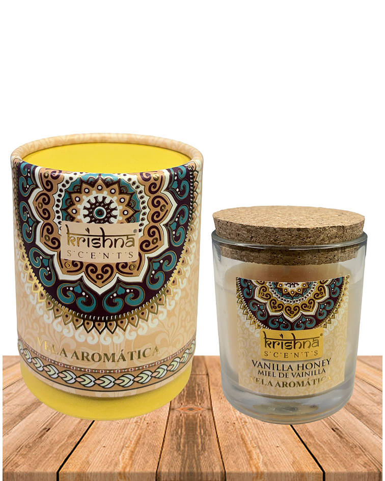 Vela Aromática  Krishna 120 GR - Vainilla Miel