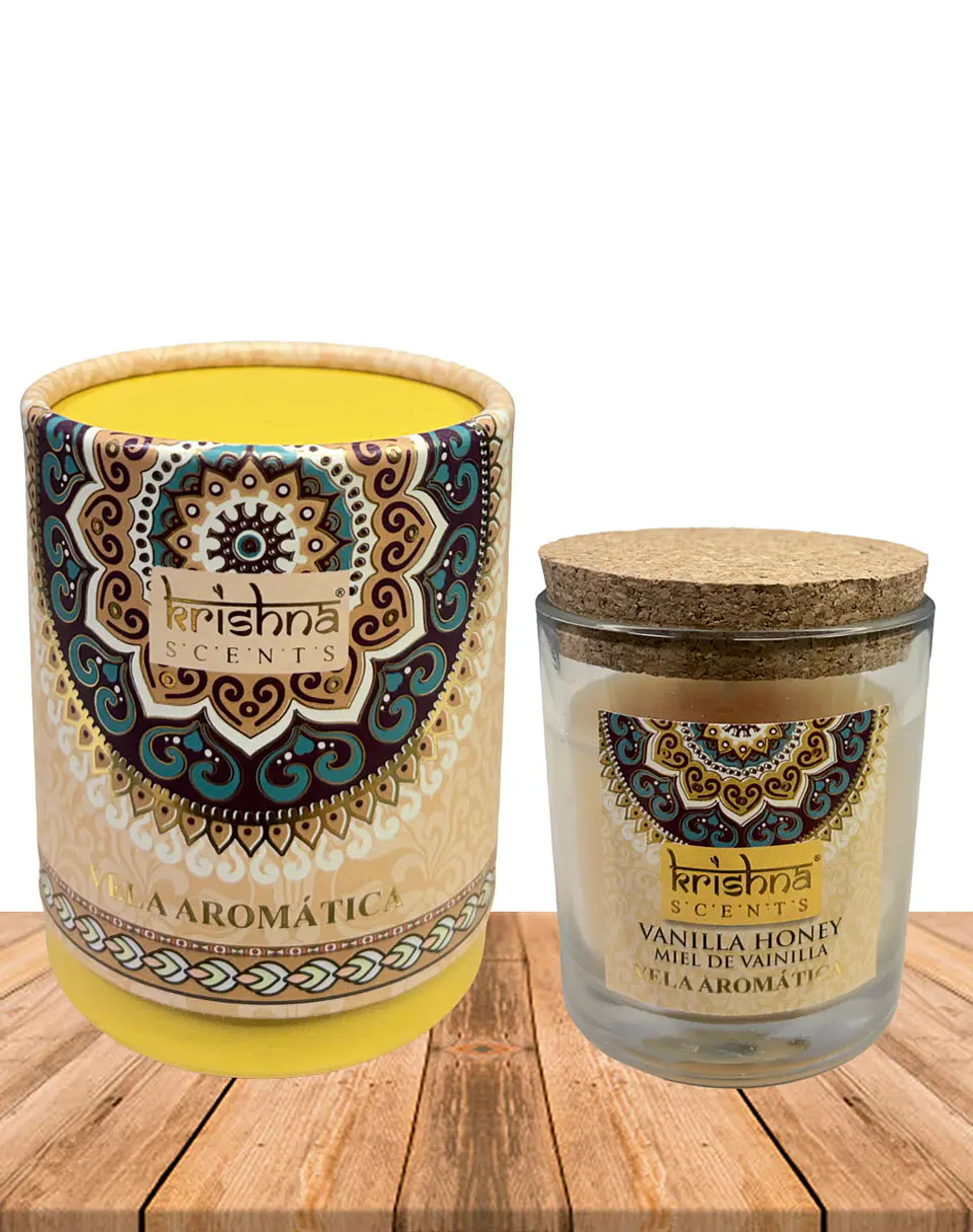 Vela Aromática Krishna 120 GR - Vainilla Miel 1