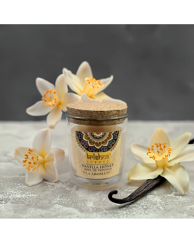 Vela Aromática  Krishna 120 GR - Vainilla Miel