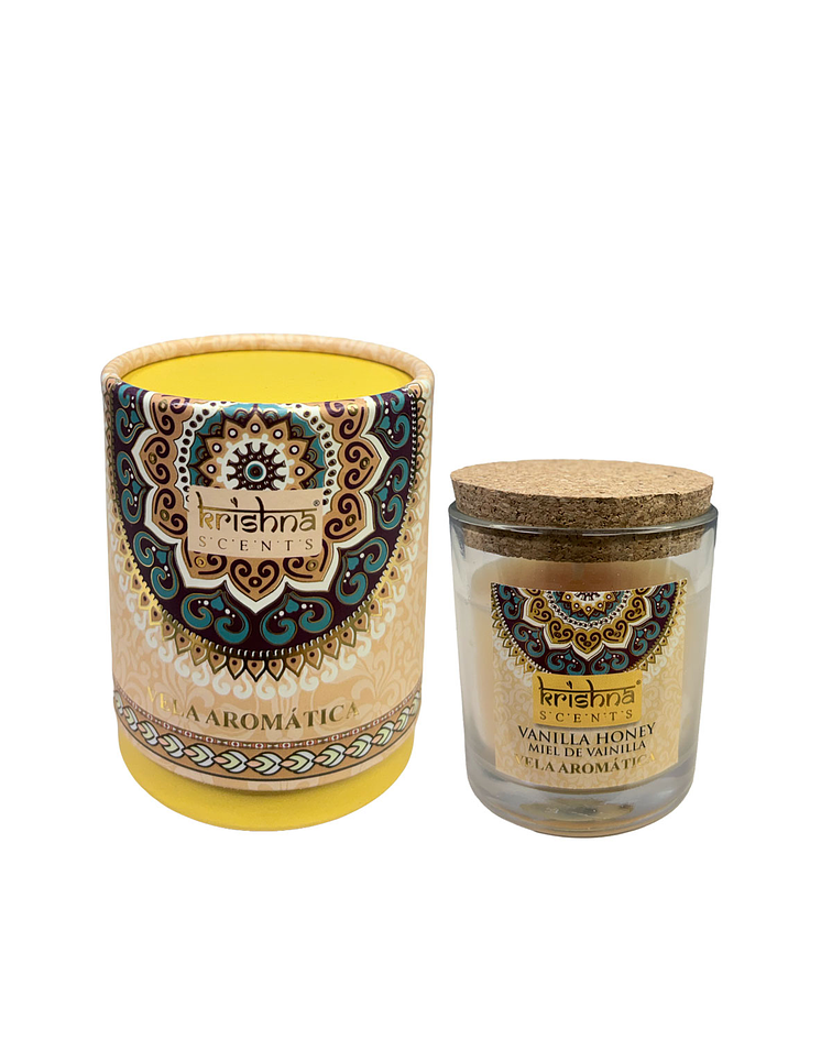 Vela Aromática  Krishna 120 GR - Vainilla Miel