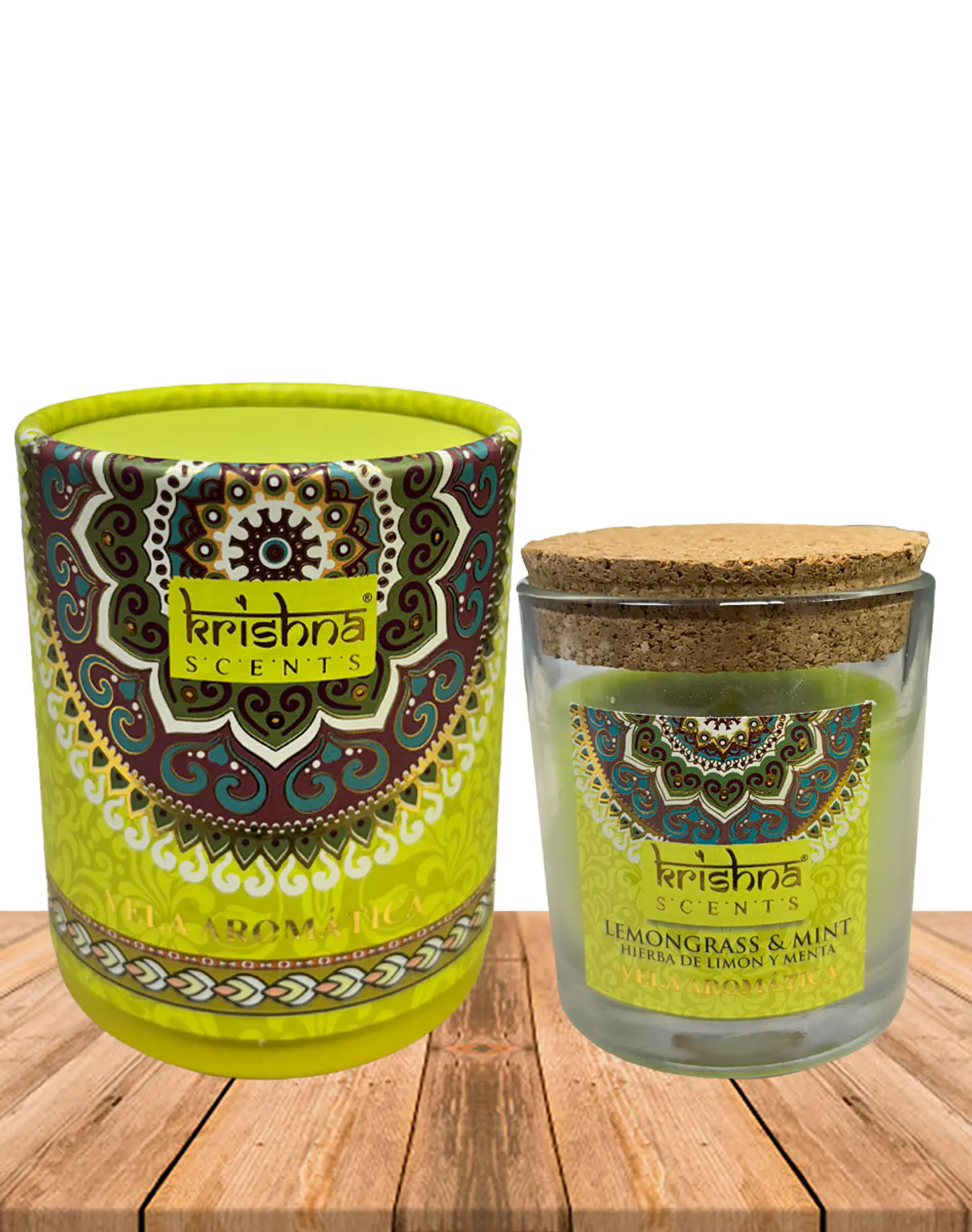 Vela Aromática Krishna 120 GR - Lemon Grass & Menta 1