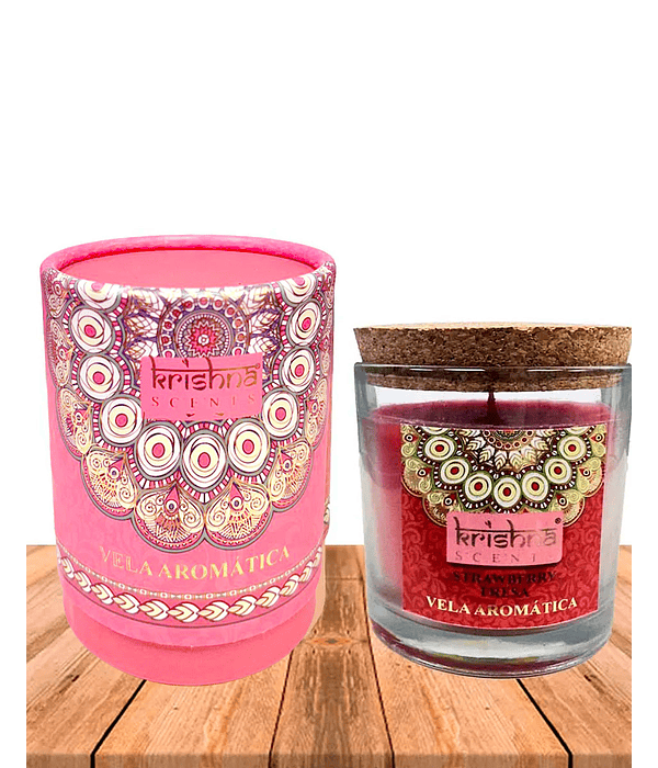 Vela Aromática  Krishna 120 GR - Rosa y Oudh Negro