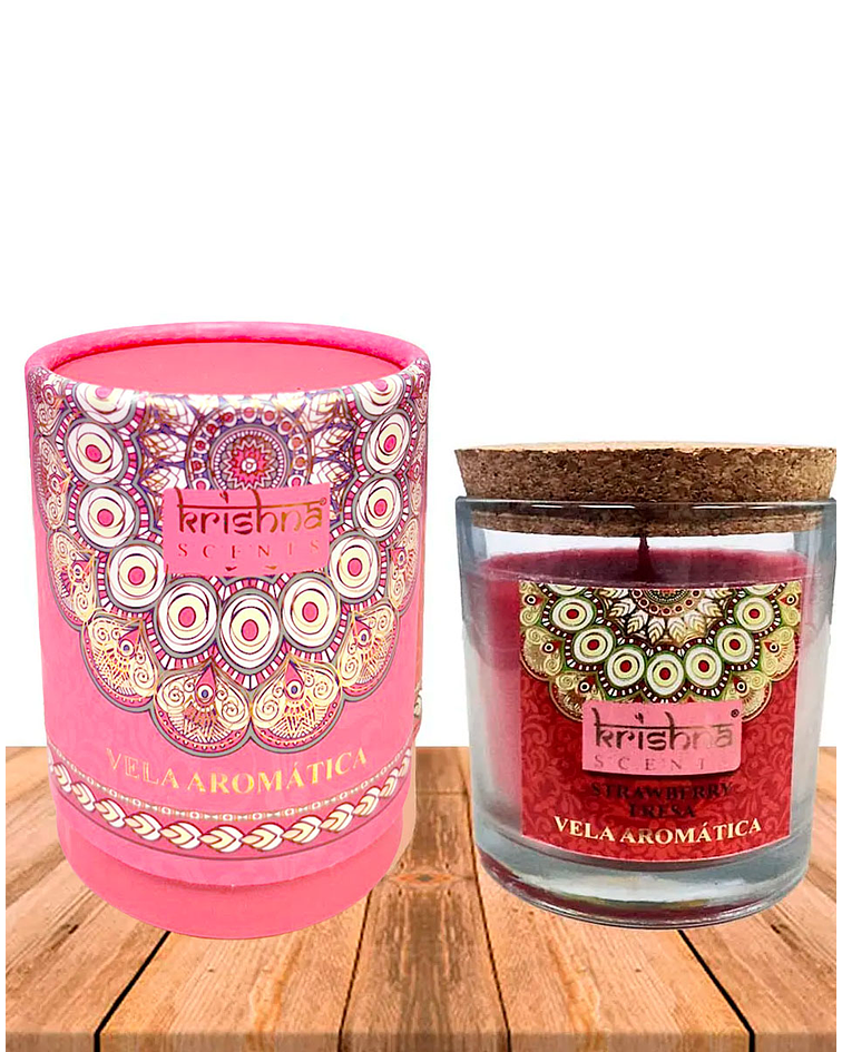 Vela Aromática  Krishna 120 GR - Rosa y Oudh Negro