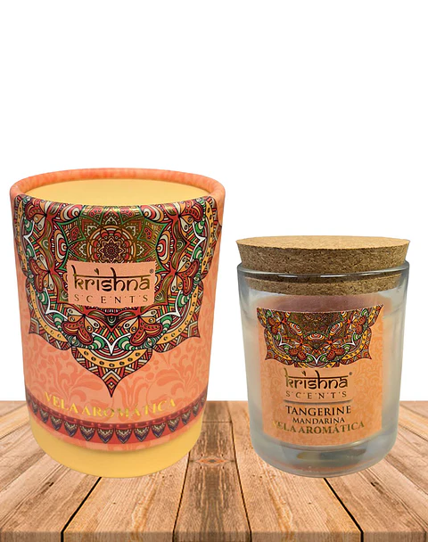 Vela Aromática  Krishna 120 GR - Mandarina