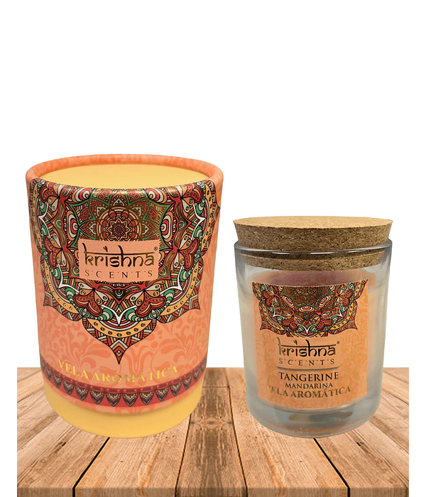 Vela Aromática  Krishna 120 GR - Mandarina