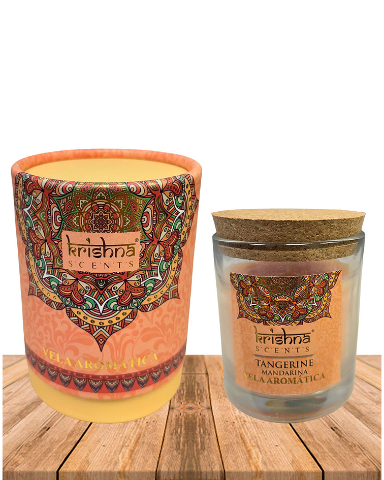 Vela Aromática  Krishna 120 GR - Mandarina