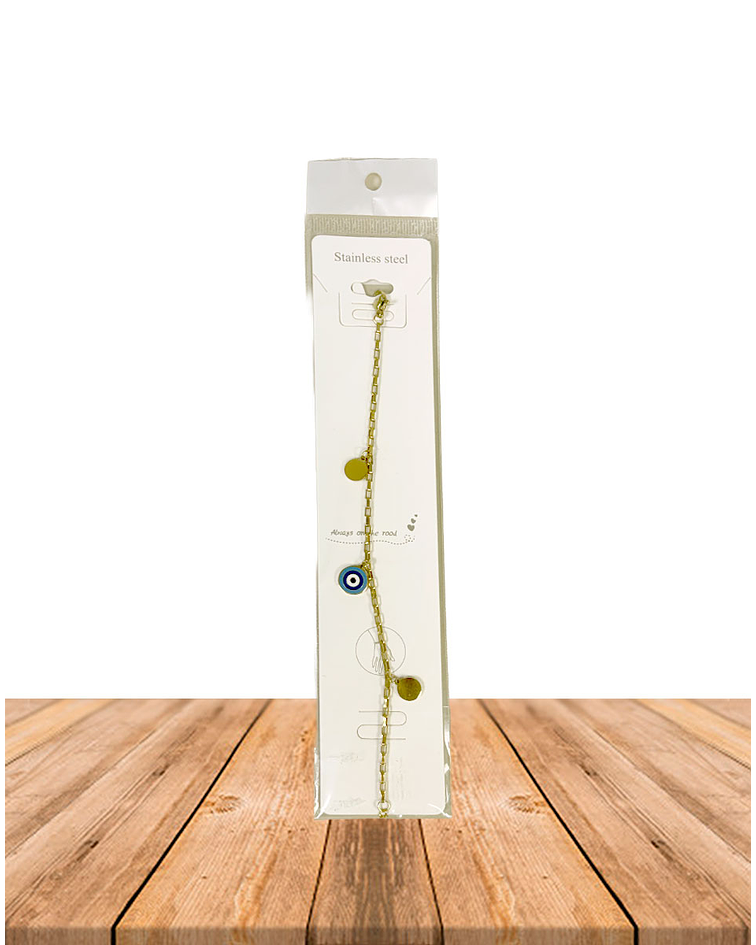 Brazalete de Acero inoxidable Tercer Ojo Dorado.