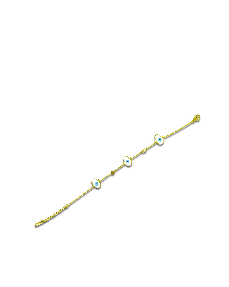 Brazalete / Tobillera de Acero inoxidable Mano de Fatima.