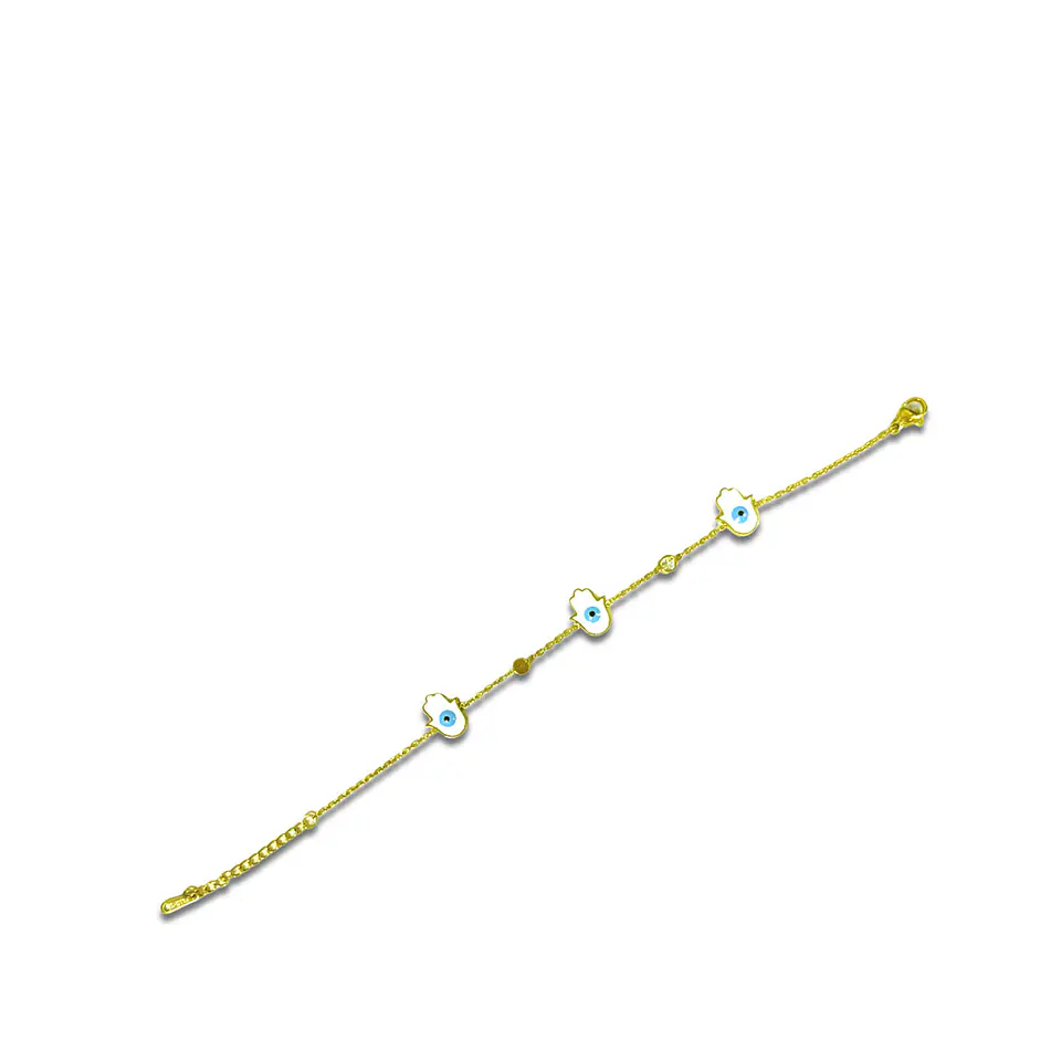 Brazalete / Tobillera de Acero inoxidable Mano de Fatima. 5