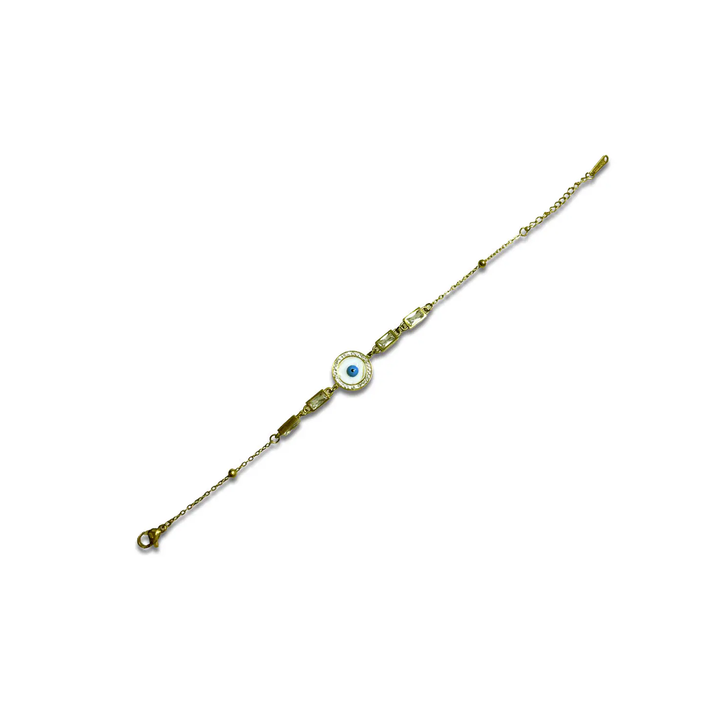 Brazalete de Acero inoxidable tercer ojo y diamantes 6