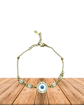 Brazalete de Acero inoxidable tercer ojo y diamantes