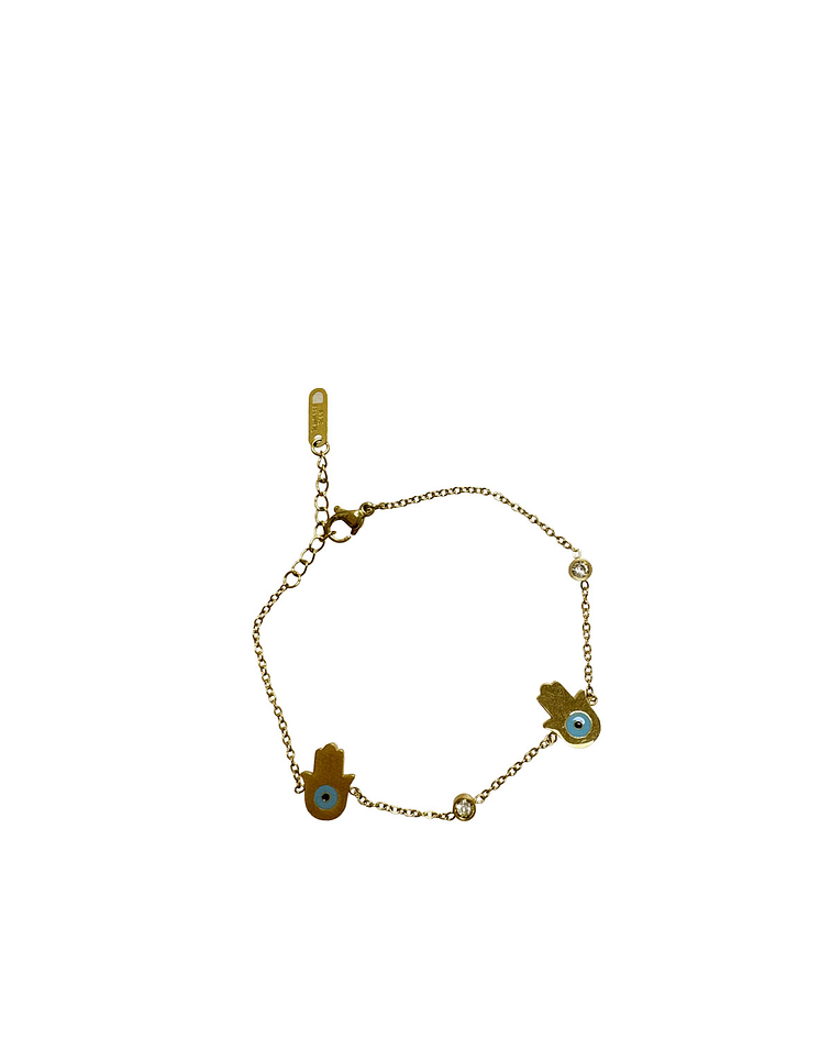 Brazalete  / Tobillera de Acero inoxidable- Dorado Tercer Ojo