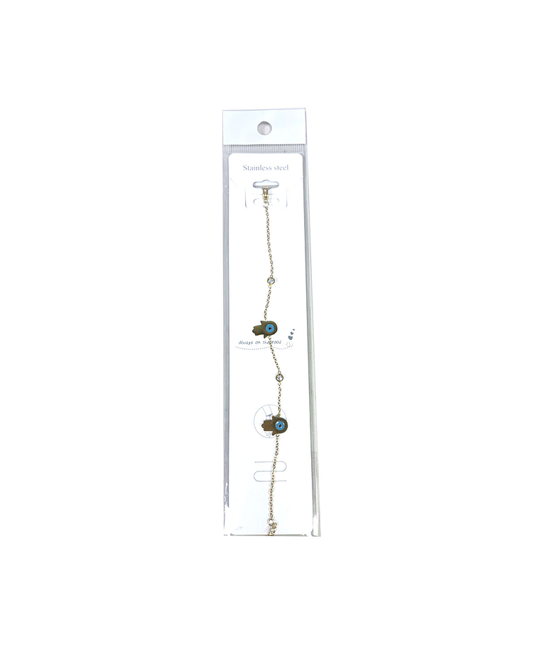 Brazalete  / Tobillera de Acero inoxidable- Dorado Tercer Ojo