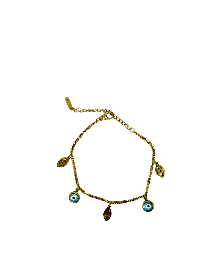 Brazalete / Tobillera de Acero inoxidable dijes 