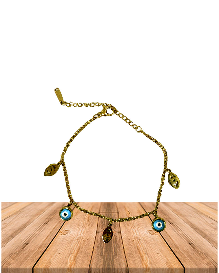 Brazalete / Tobillera de Acero inoxidable dijes 