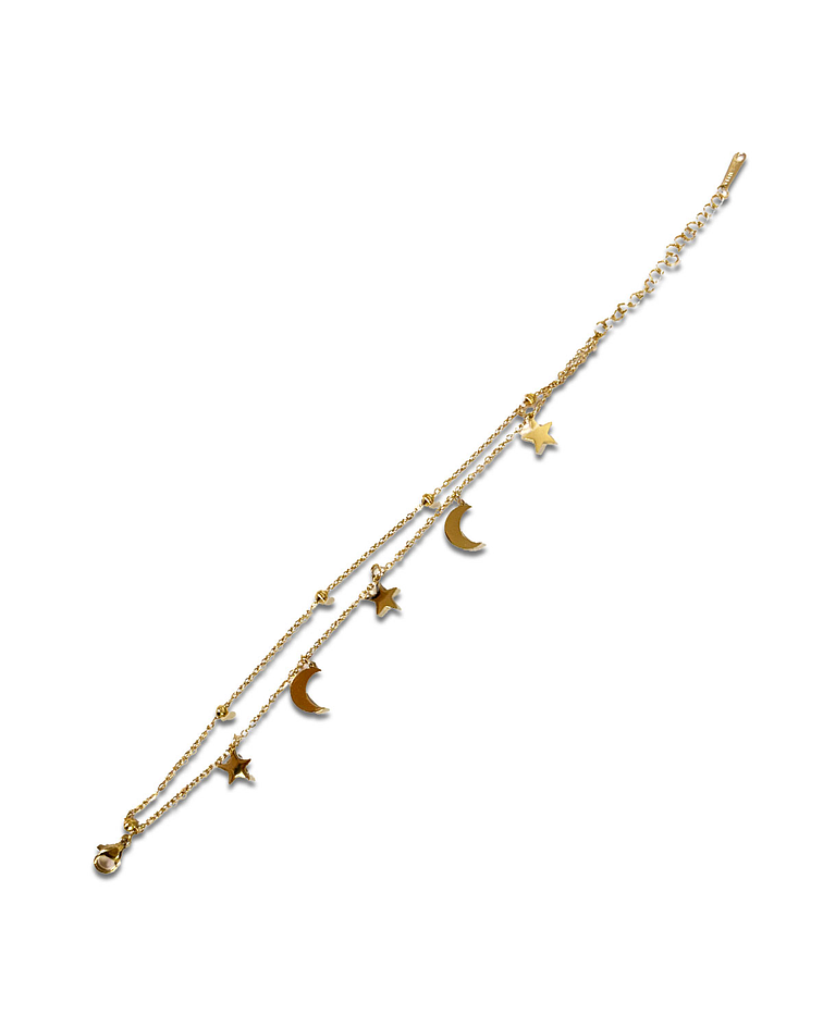 Brazalete / Tobillera de Acero inoxidable doble línea 