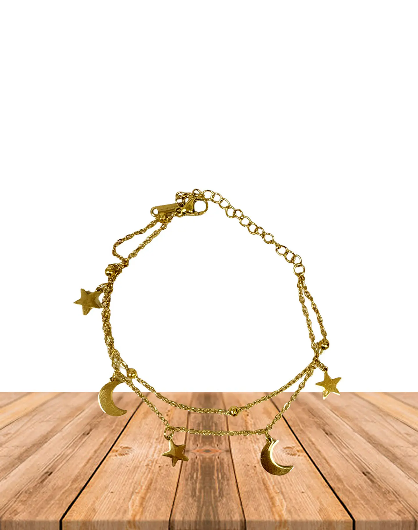 Brazalete / Tobillera de Acero inoxidable doble línea  3