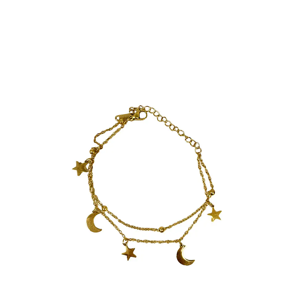 Brazalete / Tobillera de Acero inoxidable doble línea  4
