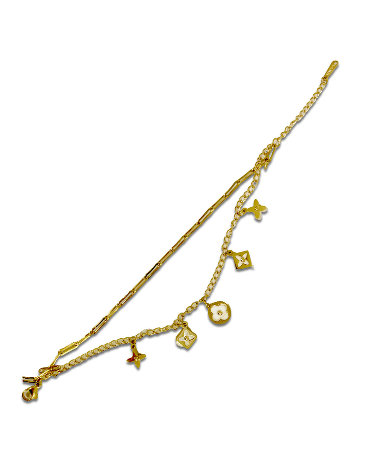 Brazalete / Tobillera de Acero inoxidable doble línea - 