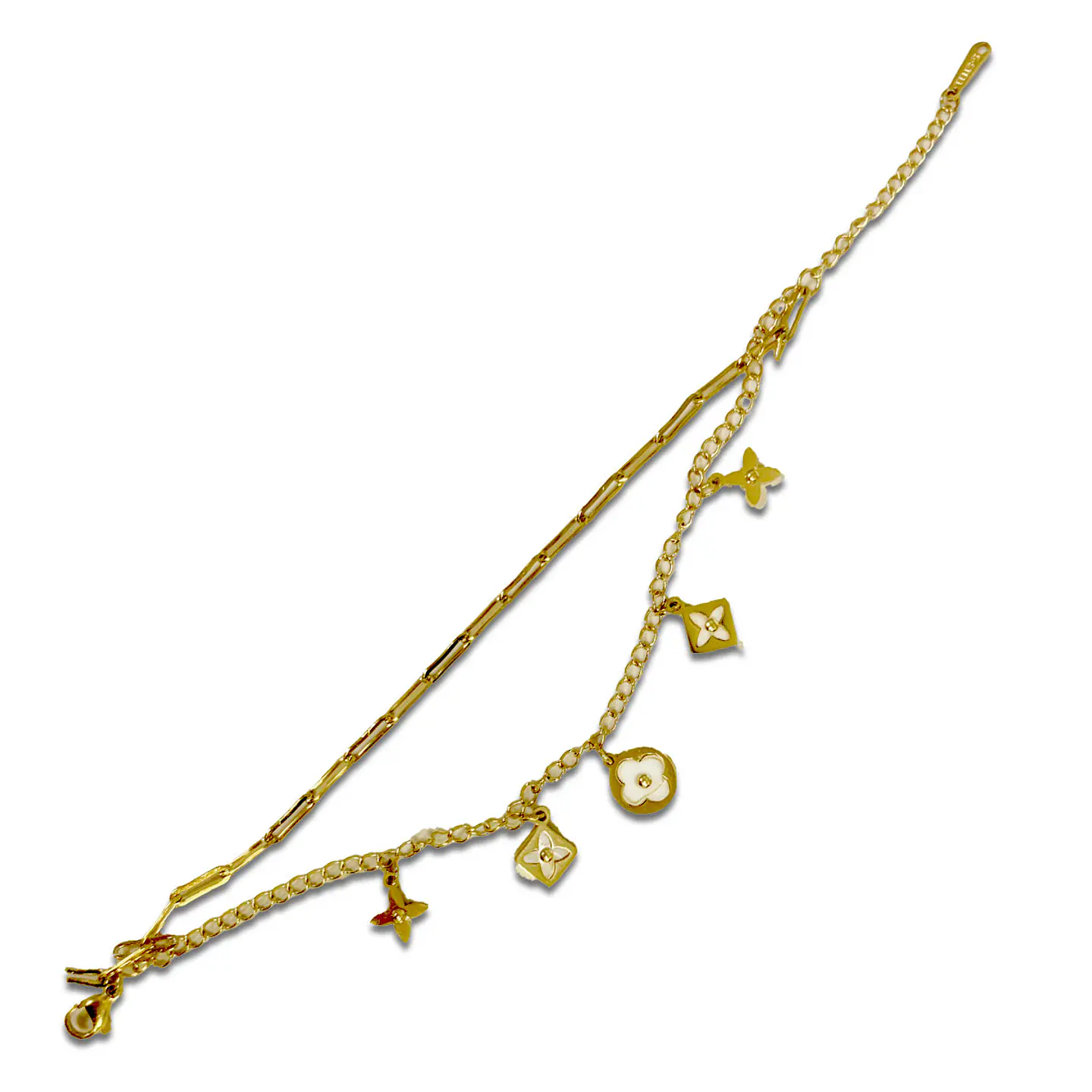 Brazalete / Tobillera de Acero inoxidable doble línea  5