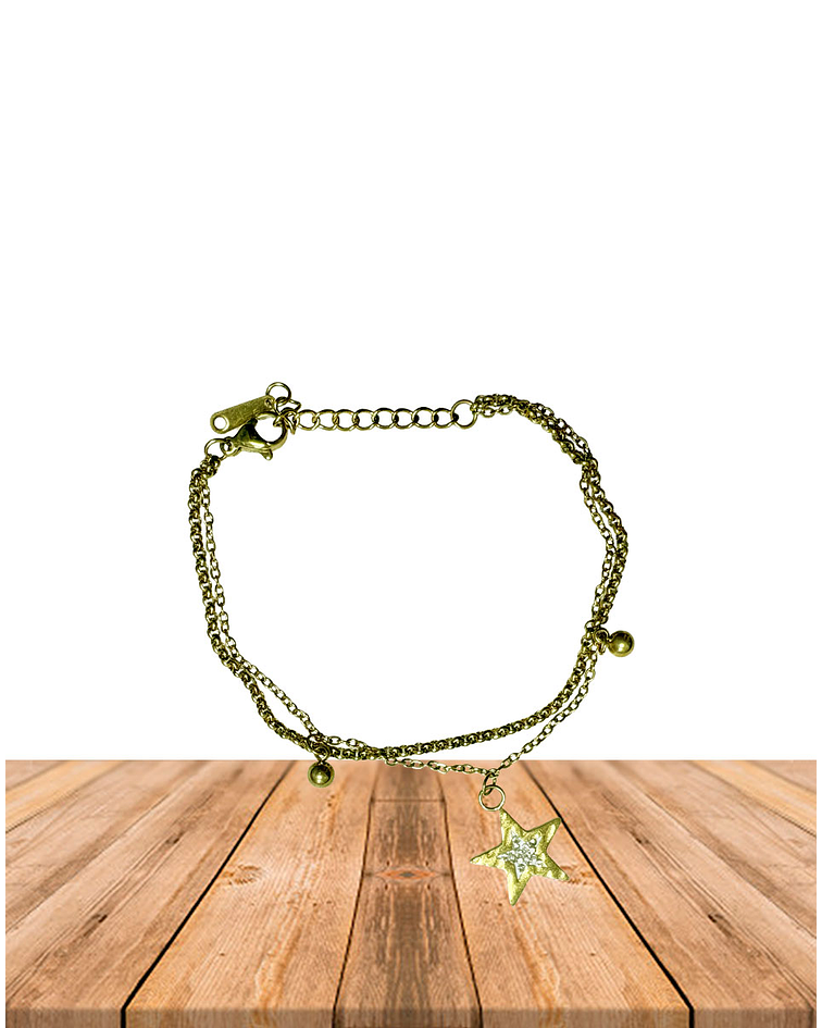 Brazalete / Tobillera de Acero inoxidable dijes 