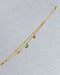 Brazalete / Tobillera de Acero inoxidable dijes-luna y estrella