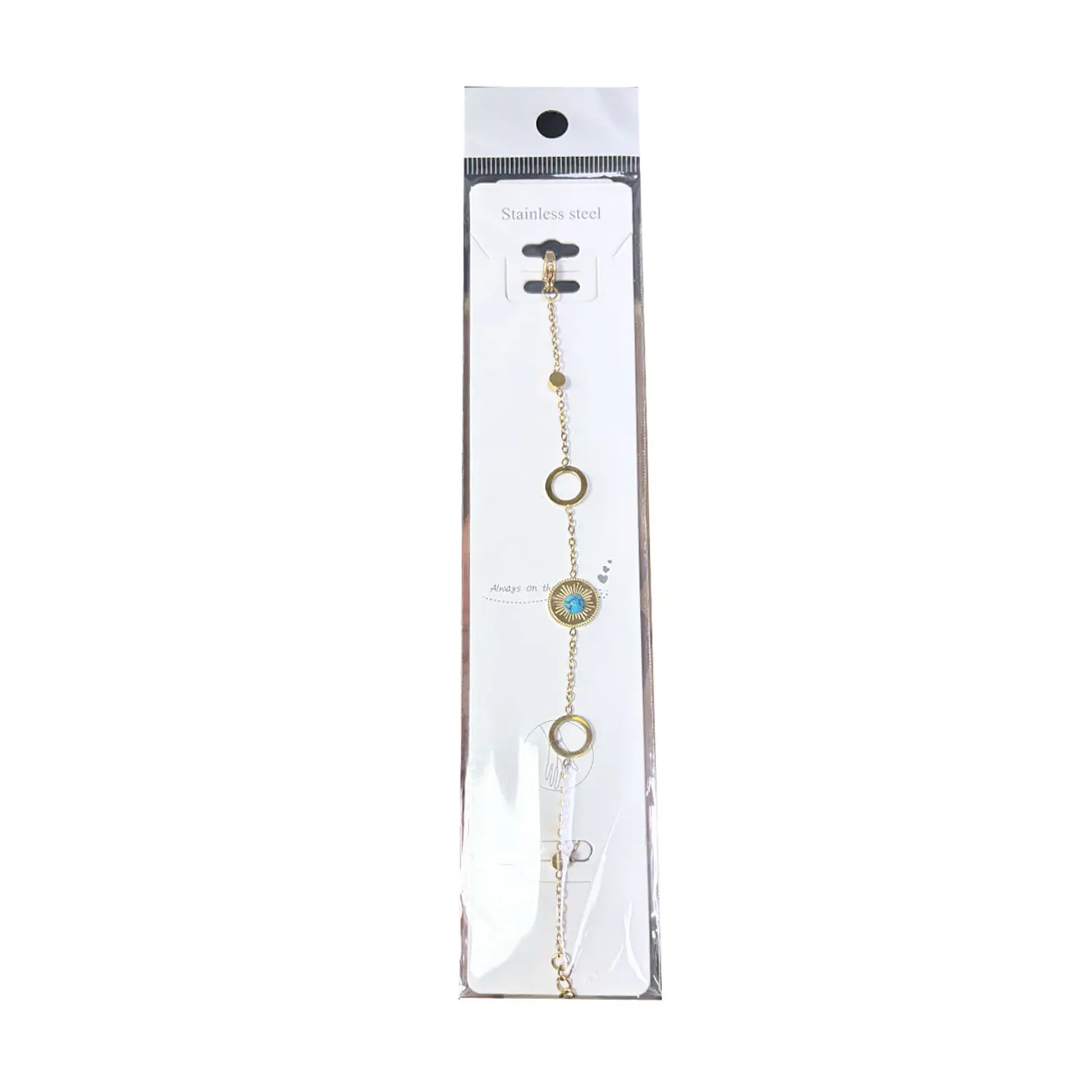 Brazalete / Tobillera de Acero inoxidable dijes 5