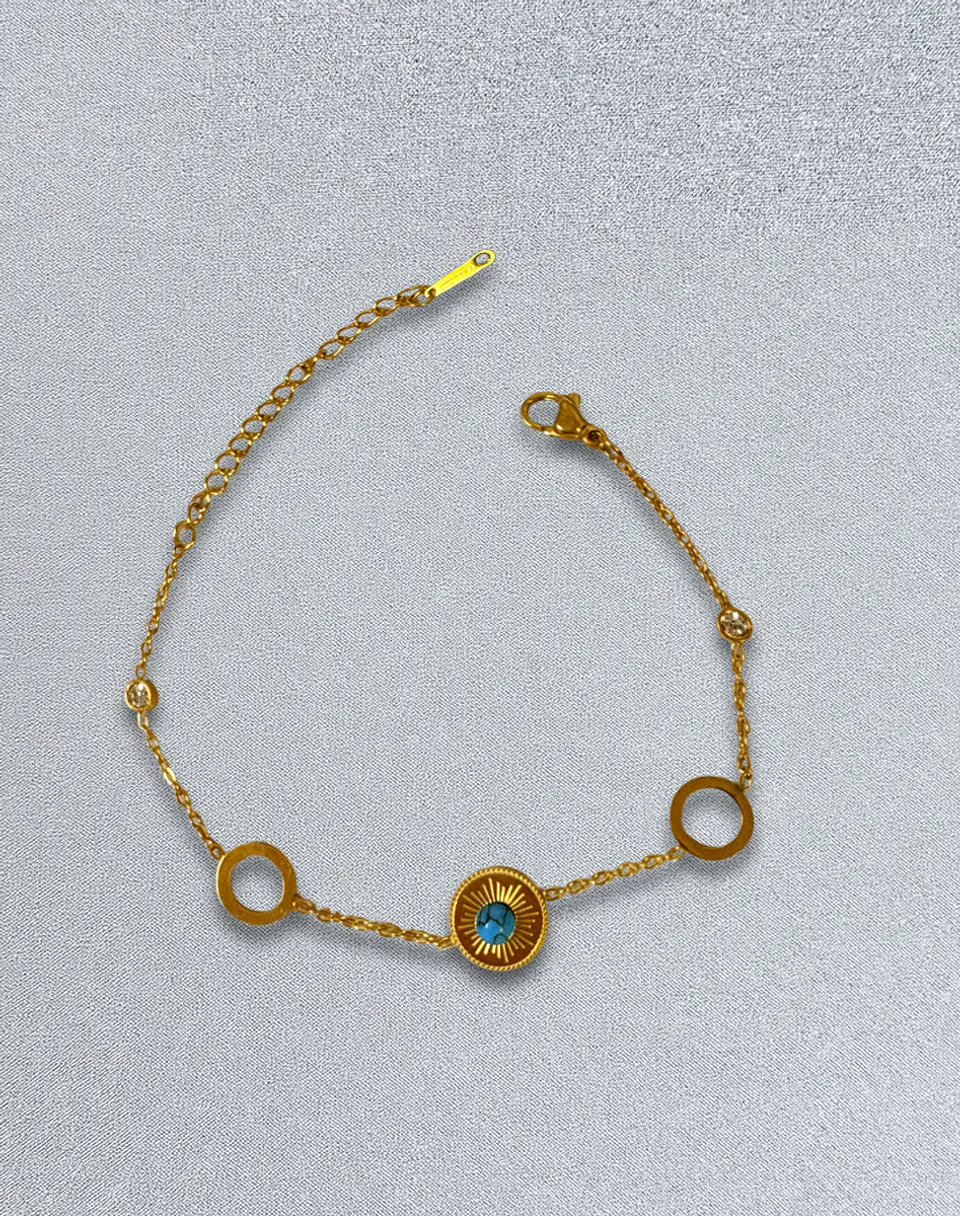 Brazalete / Tobillera de Acero inoxidable dijes 7