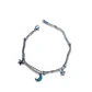Brazalete / Tobillera de Acero inoxidable dijes-luna y estrella - Miniatura 5