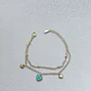 Brazalete / Tobillera de Acero inoxidable doble línea - Corazones - Miniatura 6
