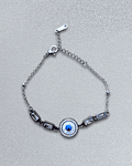 Brazalete de Acero inoxidable tercer ojo y diamantes