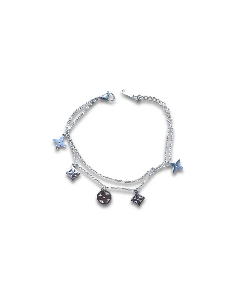 Brazalete de Acero inoxidable línea doble 