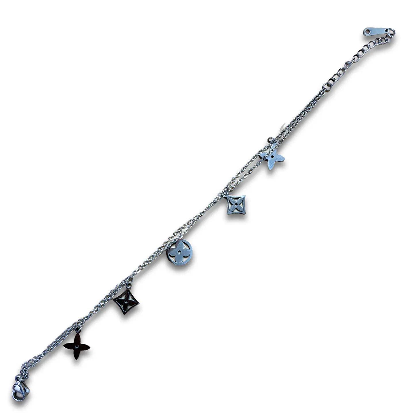 Brazalete de Acero inoxidable línea doble  8