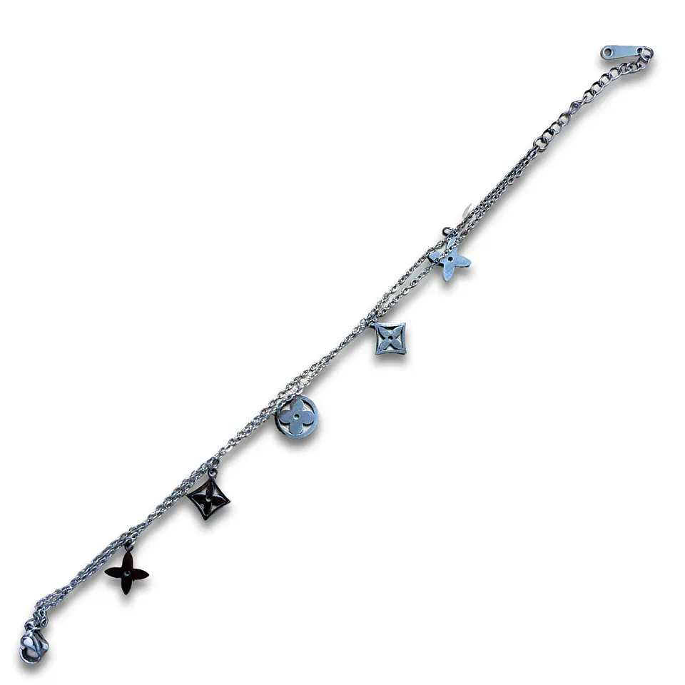 Brazalete de Acero inoxidable línea doble  8