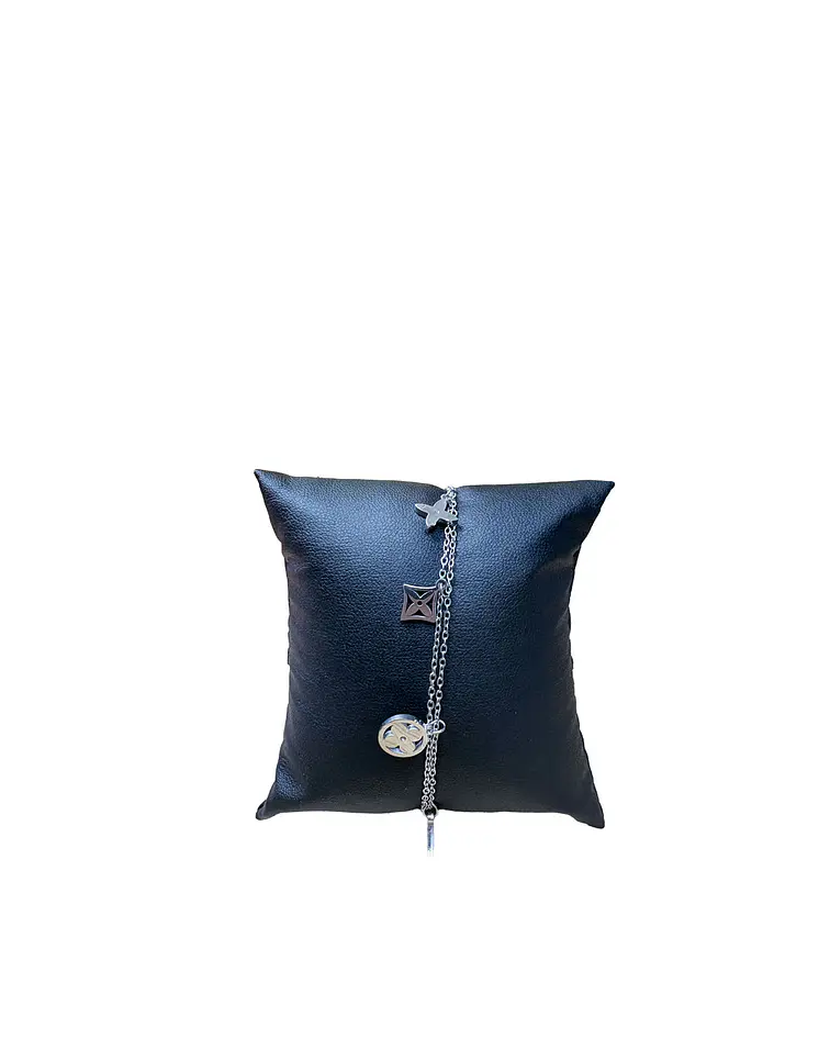 Brazalete de Acero inoxidable línea doble 