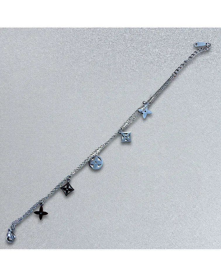 Brazalete de Acero inoxidable línea doble 