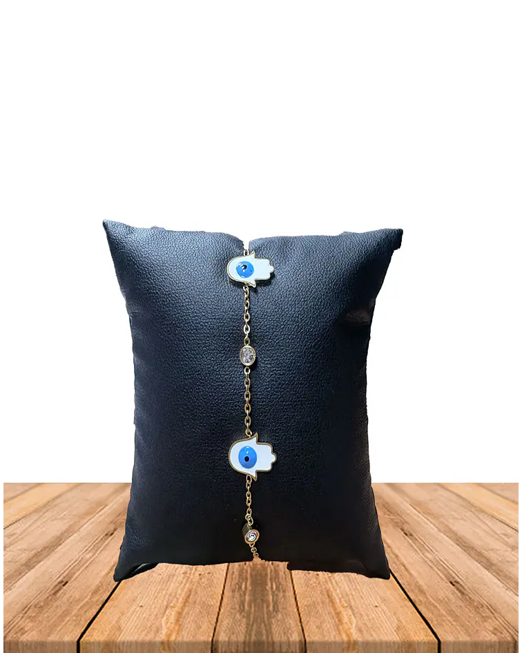 Brazalete / Tobillera de Acero inoxidable Mano de Fatima.