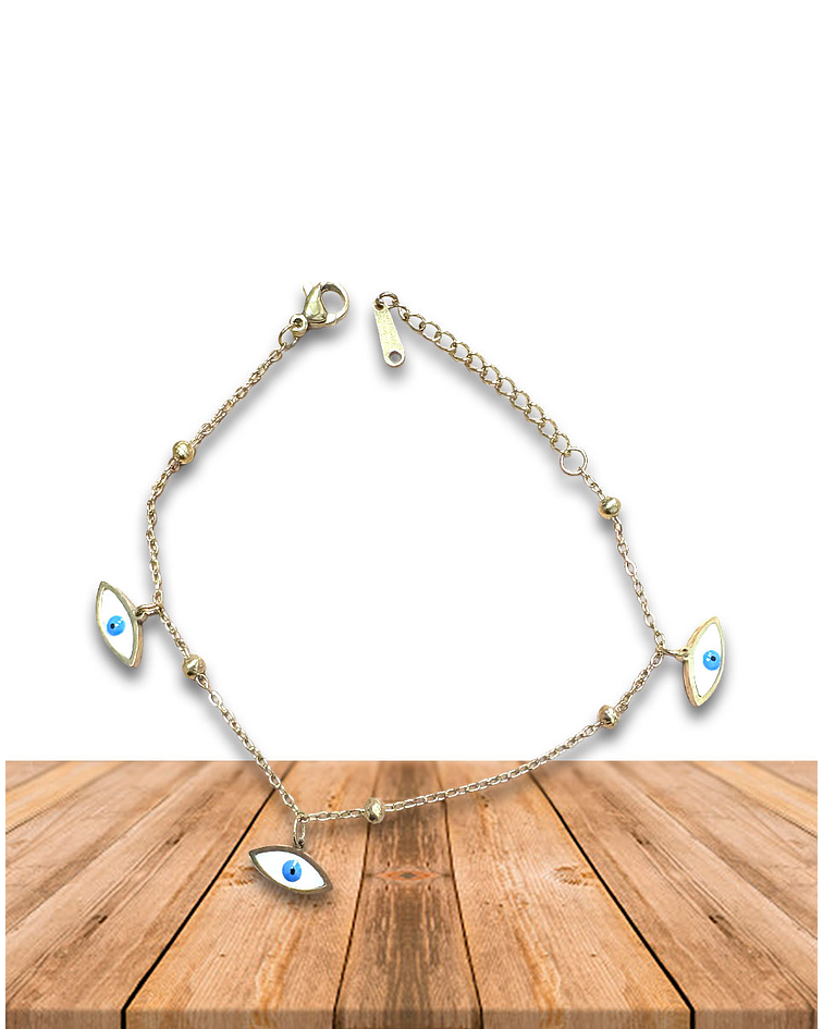 Brazalete de Acero inoxidable tercer ojo dijes