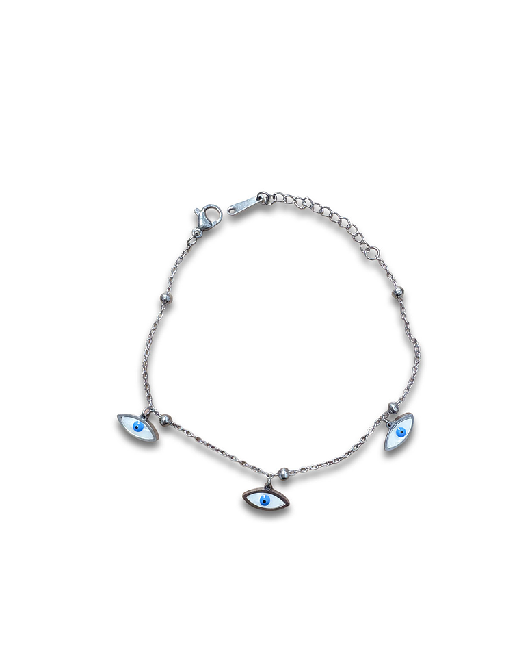 Brazalete de Acero inoxidable tercer ojo dijes