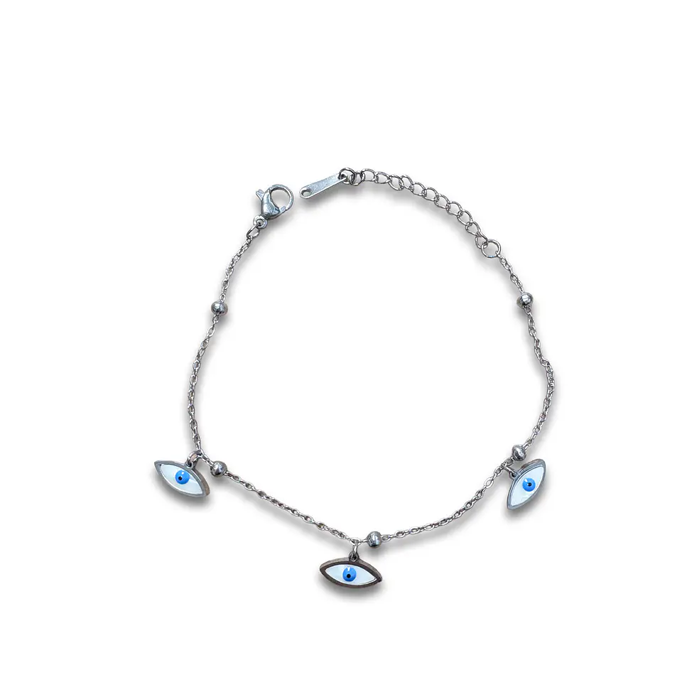 Brazalete de Acero inoxidable tercer ojo dijes 3