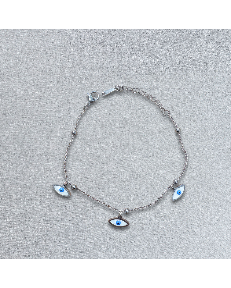 Brazalete de Acero inoxidable tercer ojo dijes