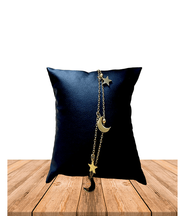 Brazalete / Tobillera de Acero inoxidable doble línea 