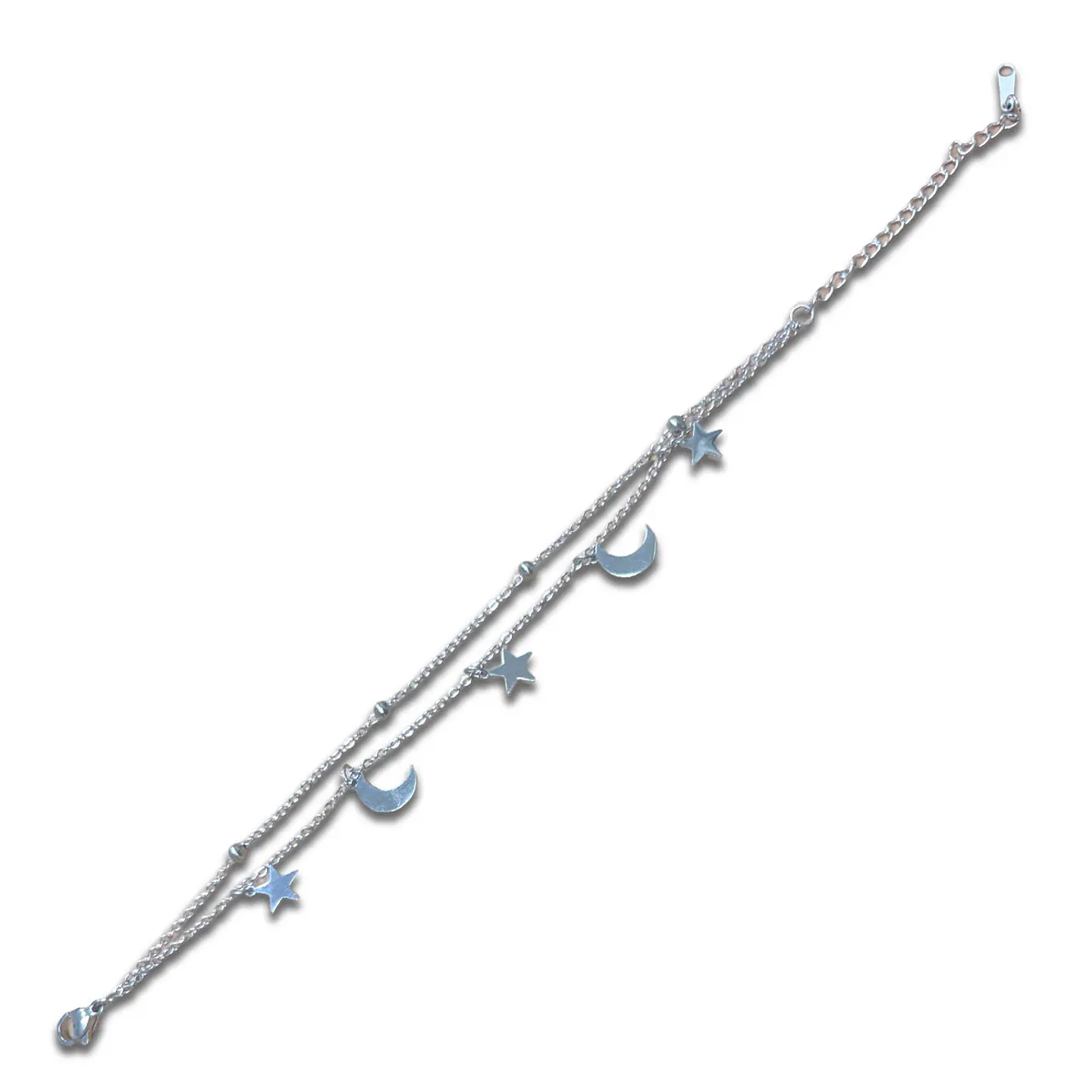 Brazalete / Tobillera de Acero inoxidable doble línea  7