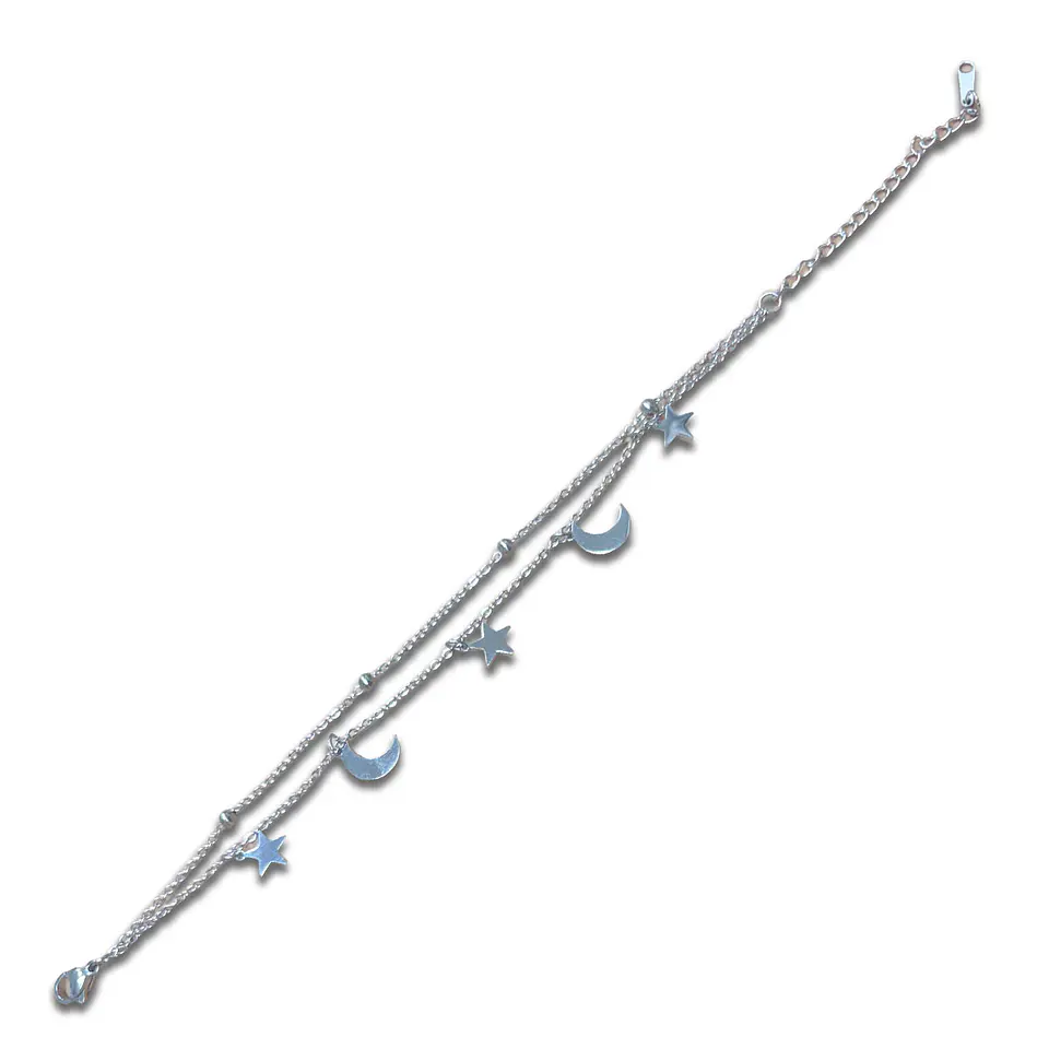 Brazalete / Tobillera de Acero inoxidable doble línea  7