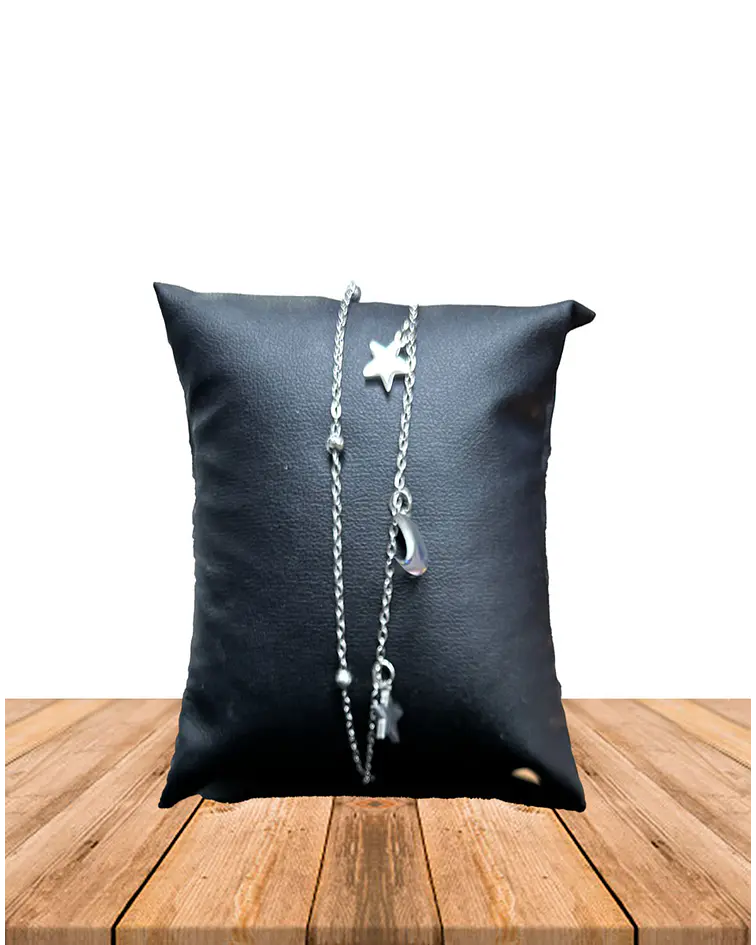 Brazalete / Tobillera de Acero inoxidable doble línea 