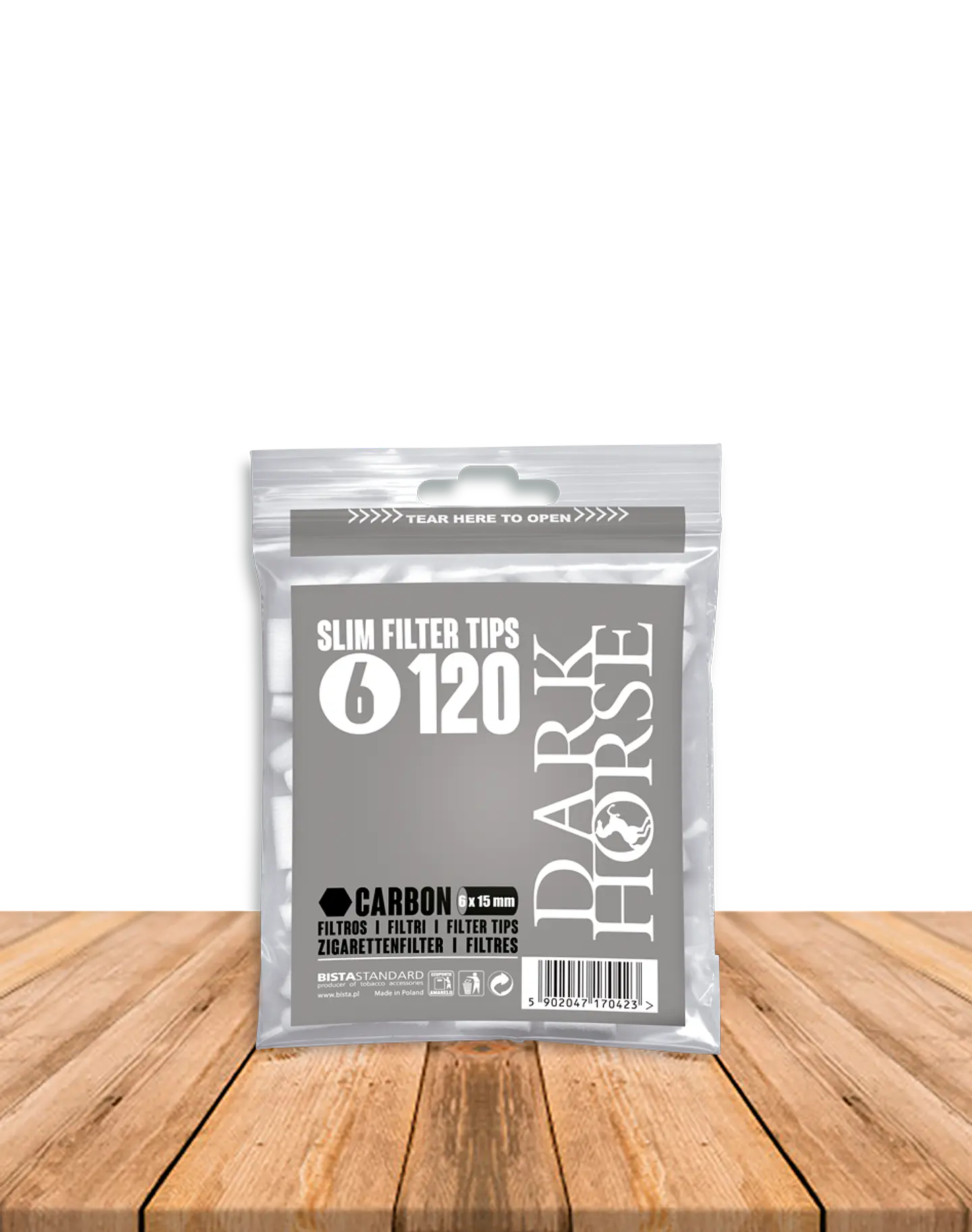 Filtro Dark Horse Carbón  Slim 120 unidades 1