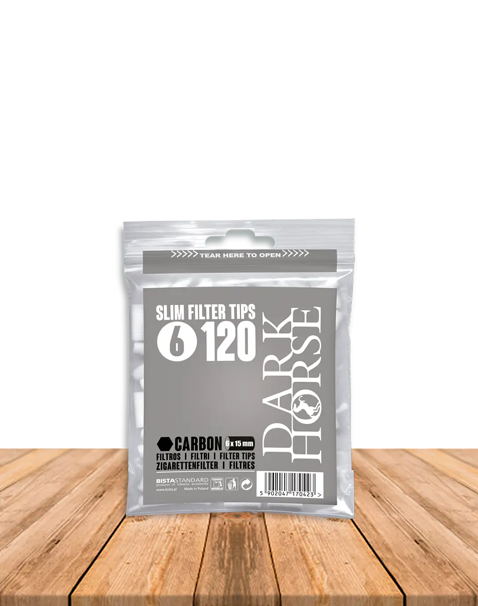 Filtro Dark Horse Carbón  Slim 120 unidades 1