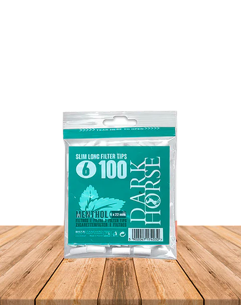 Filtro Dark Horse 100 Unidades Menthol Slim Long