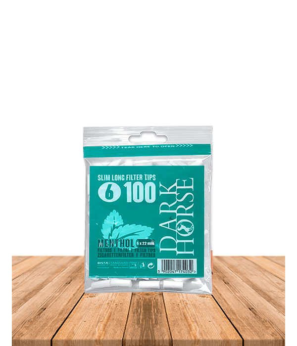 Filtro Dark Horse 100 Unidades Menthol Slim Long