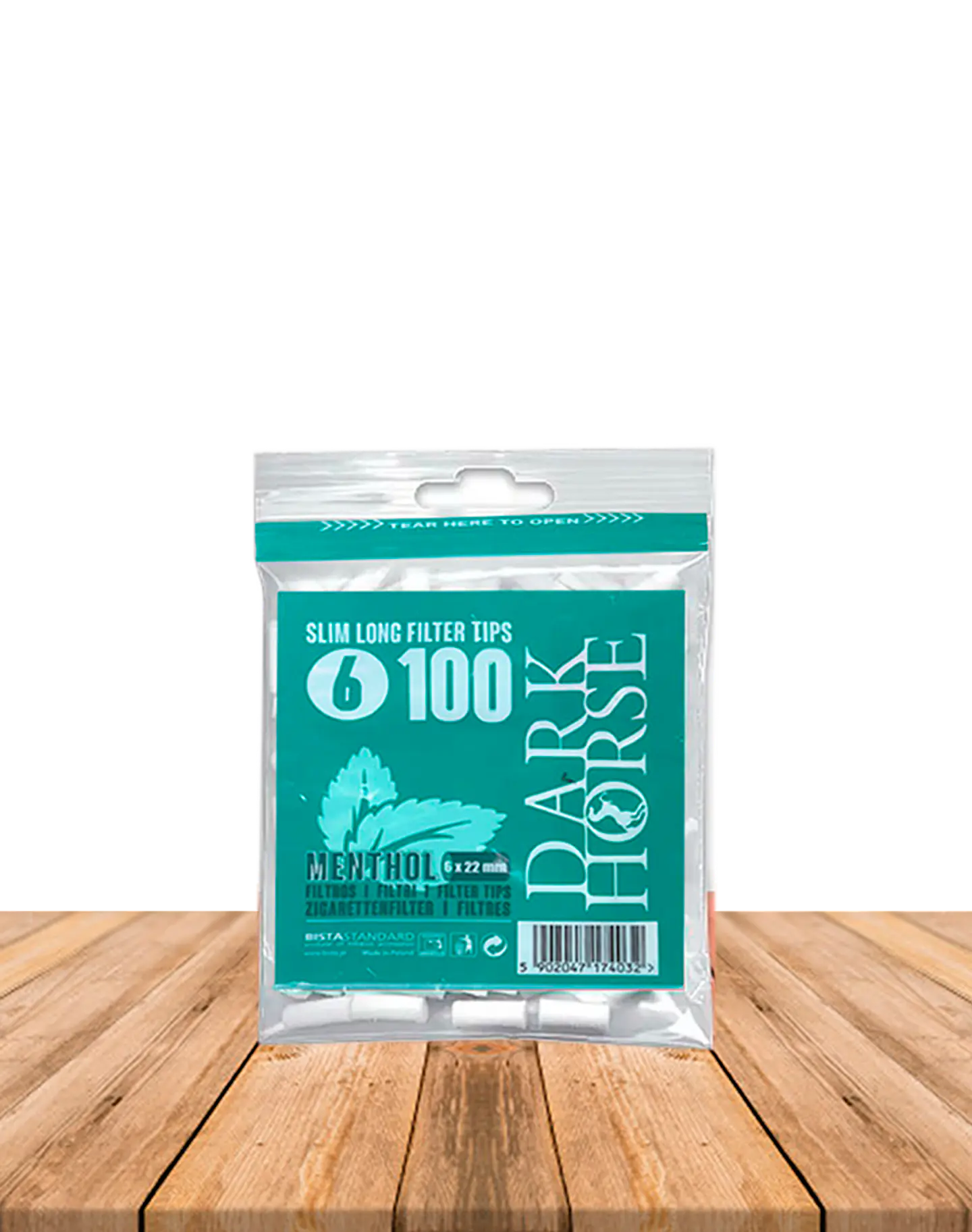Filtro Dark Horse 100 Unidades Menthol Slim Long 1